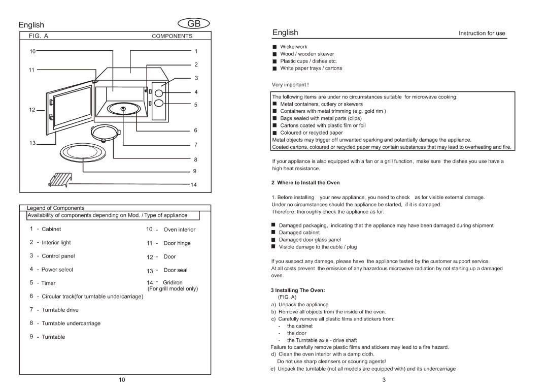 Haier EA-1770MG manual Where to Install the Oven, Installing The Oven 