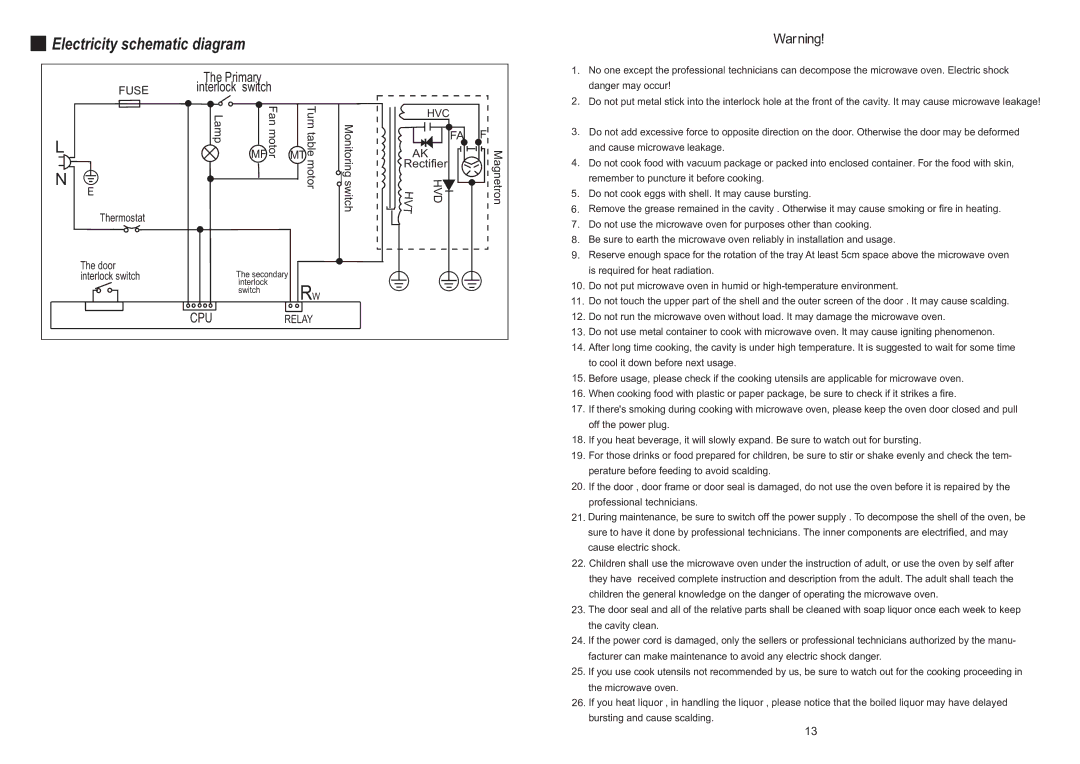 Haier EB-2485E manual Primary, Switch 