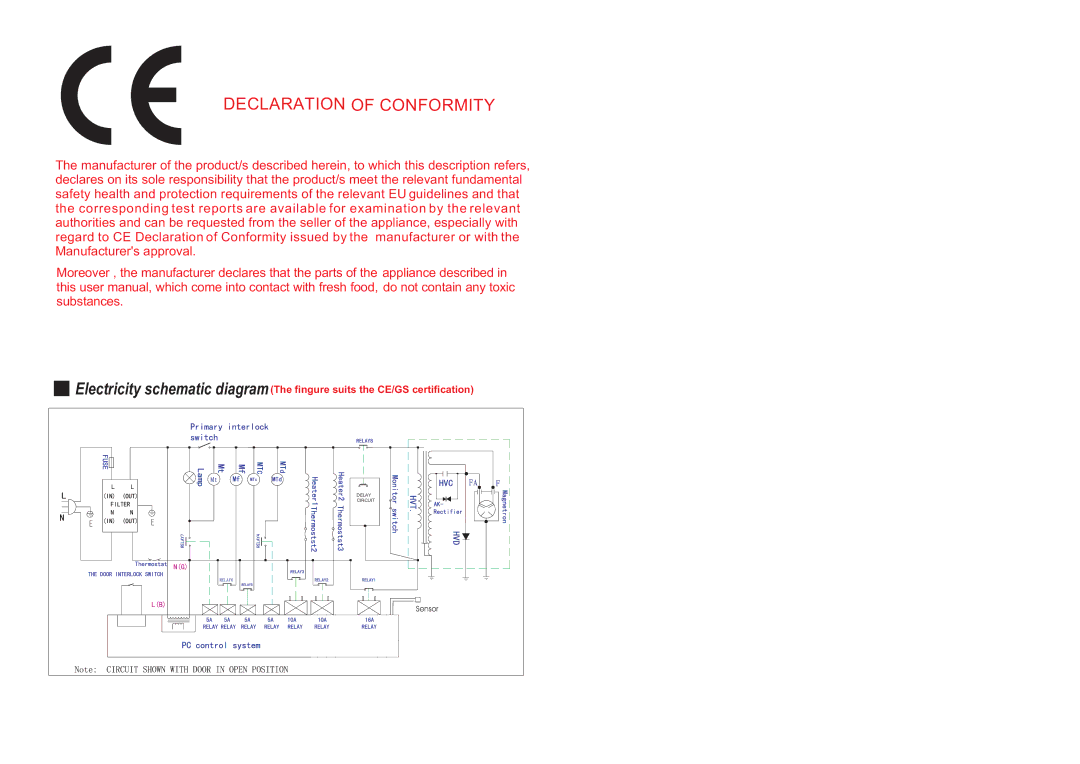 Haier EB-3190EC manual Declaration of Conformity 