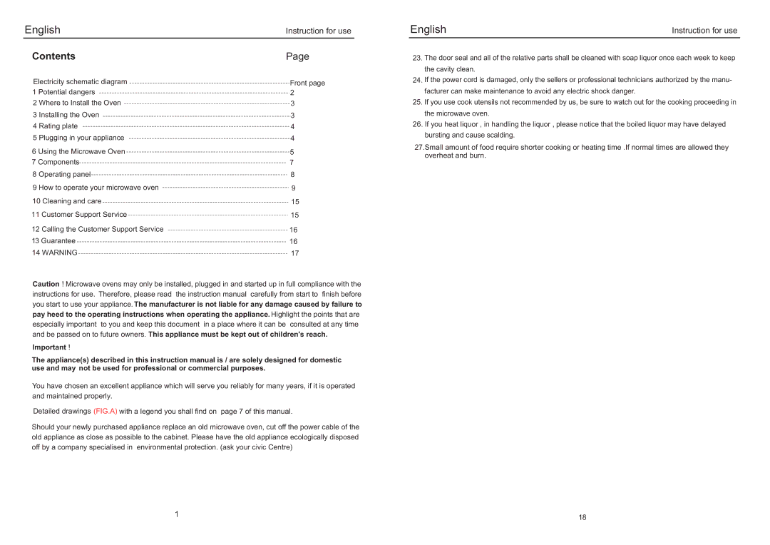 Haier EO-2080EGV owner manual English 