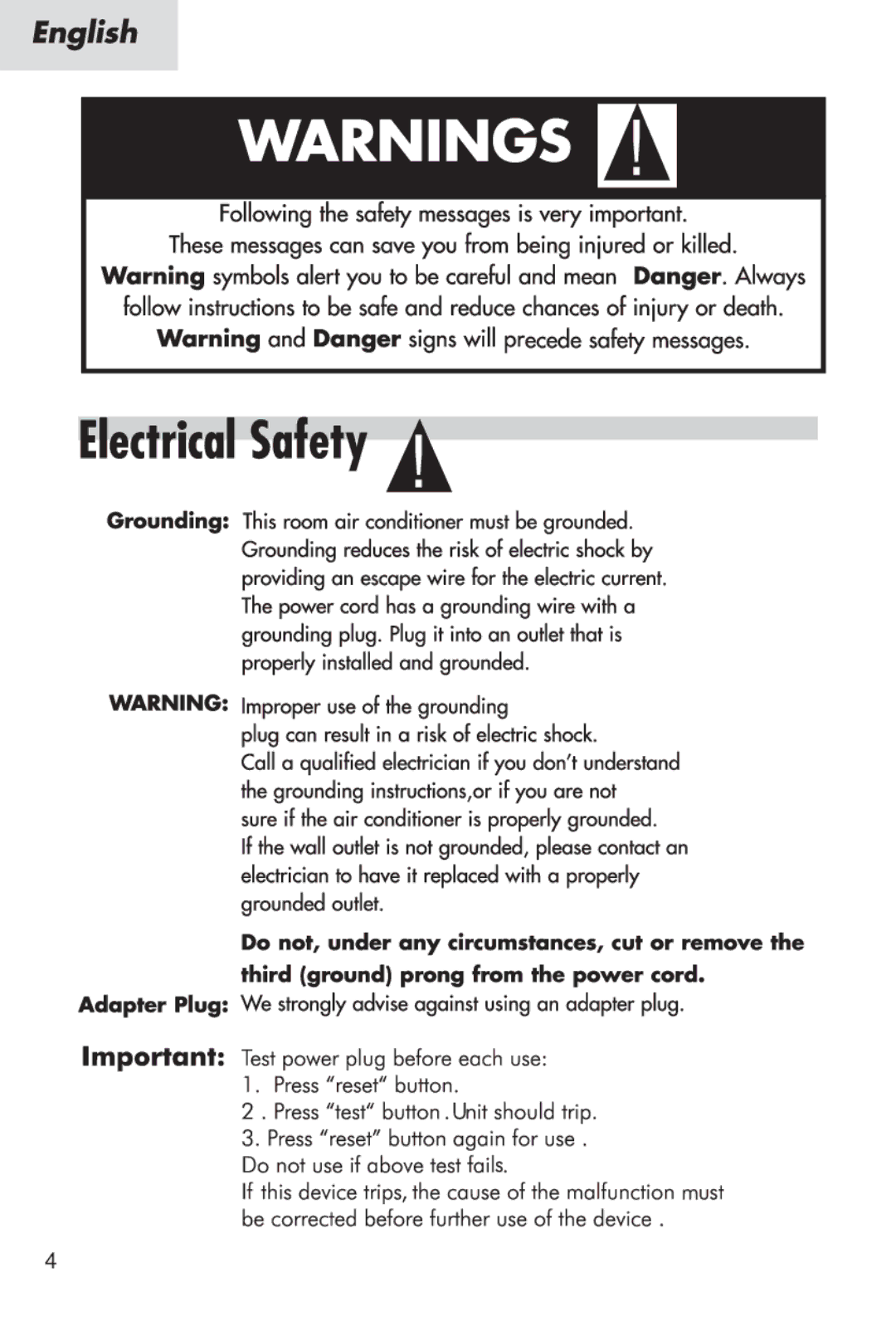 Haier ESA3067, ESA3087, HWR08XC7 manual 