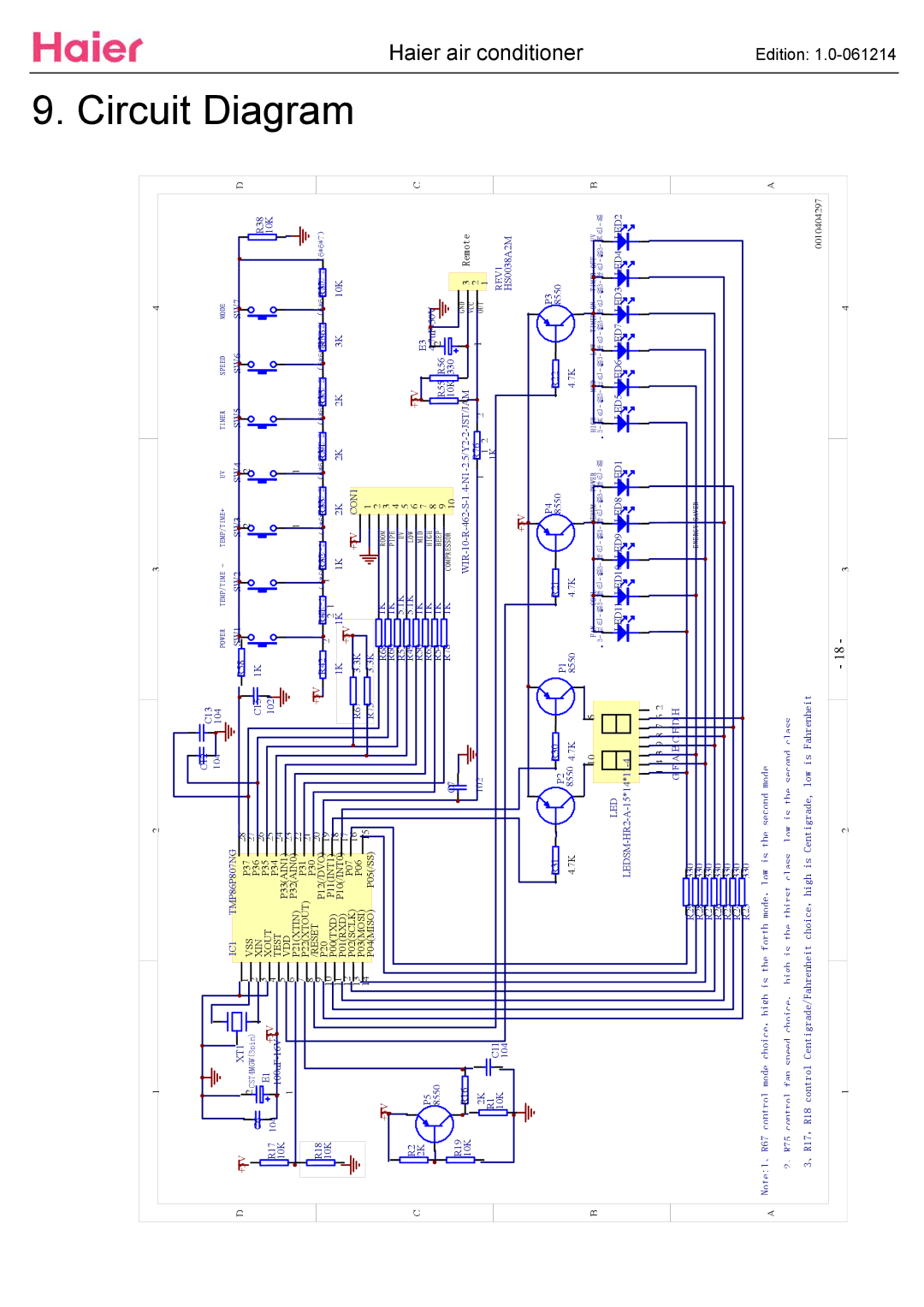 Haier ESA3087 service manual Circuit Diagram, IC1 