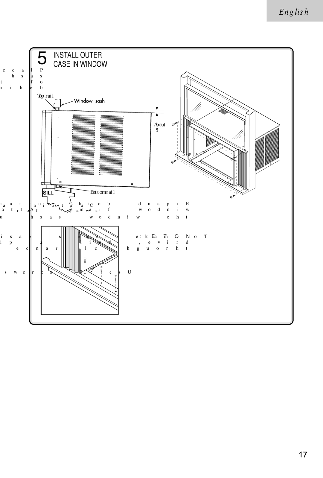 Haier ESA3105 manual Top rail About Bottom rail 