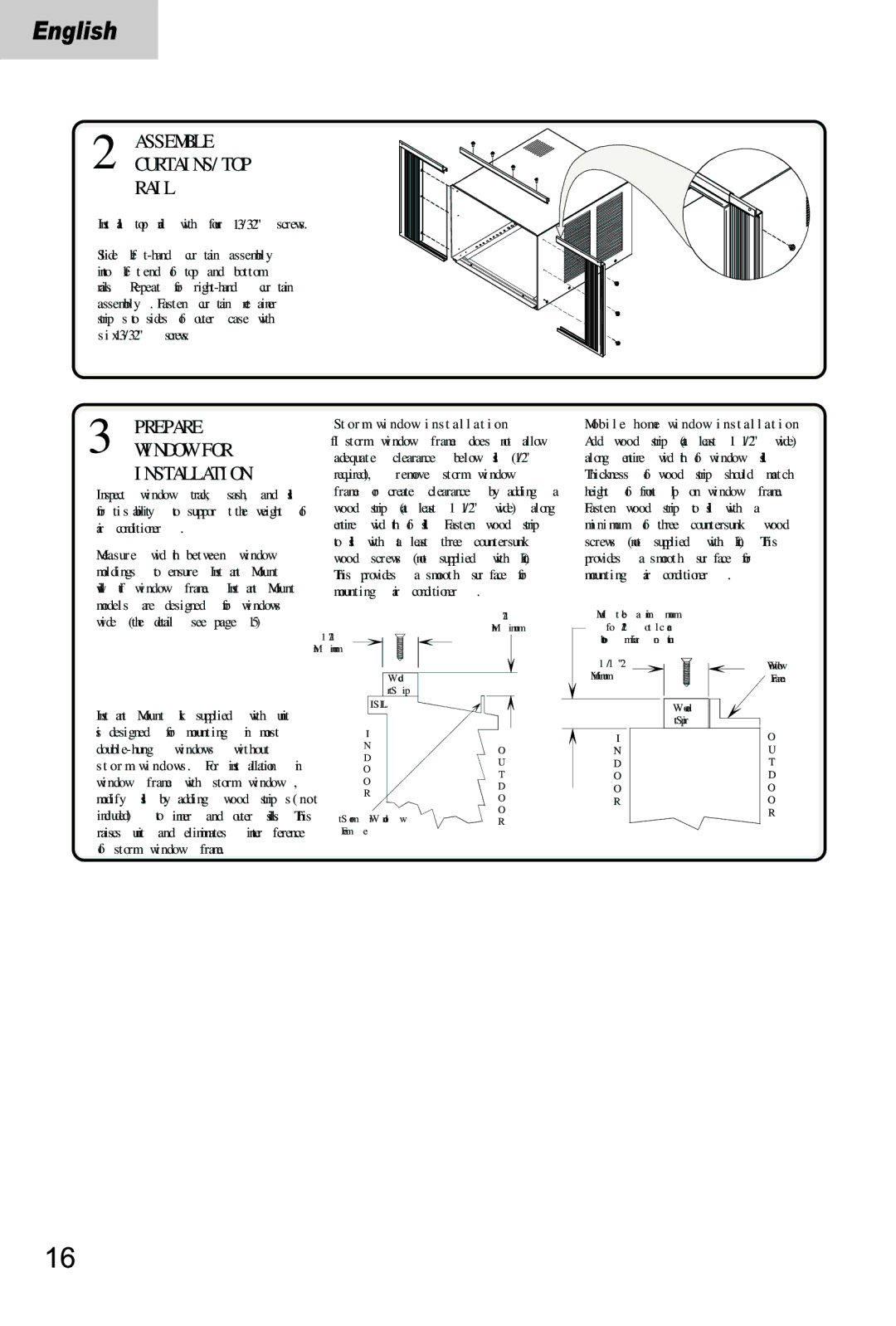 Haier ESA3156, ESA3185, ESA3245, ESAX3186, HWR24VC5 manual Rail 