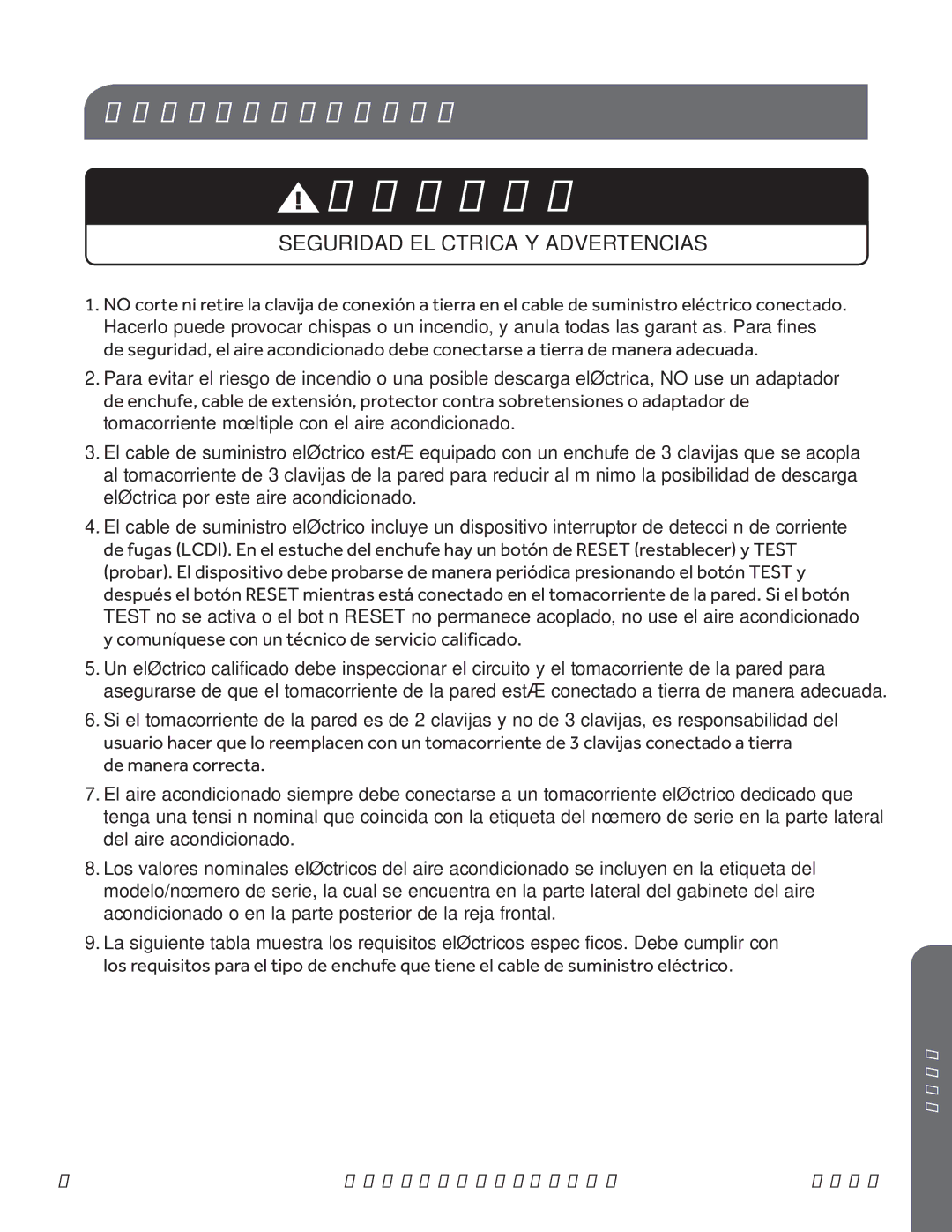 Haier ESA418M, ESA424K, ESA415M user manual Requisitos Eléctricos, Seguridad Eléctrica Y Advertencias 