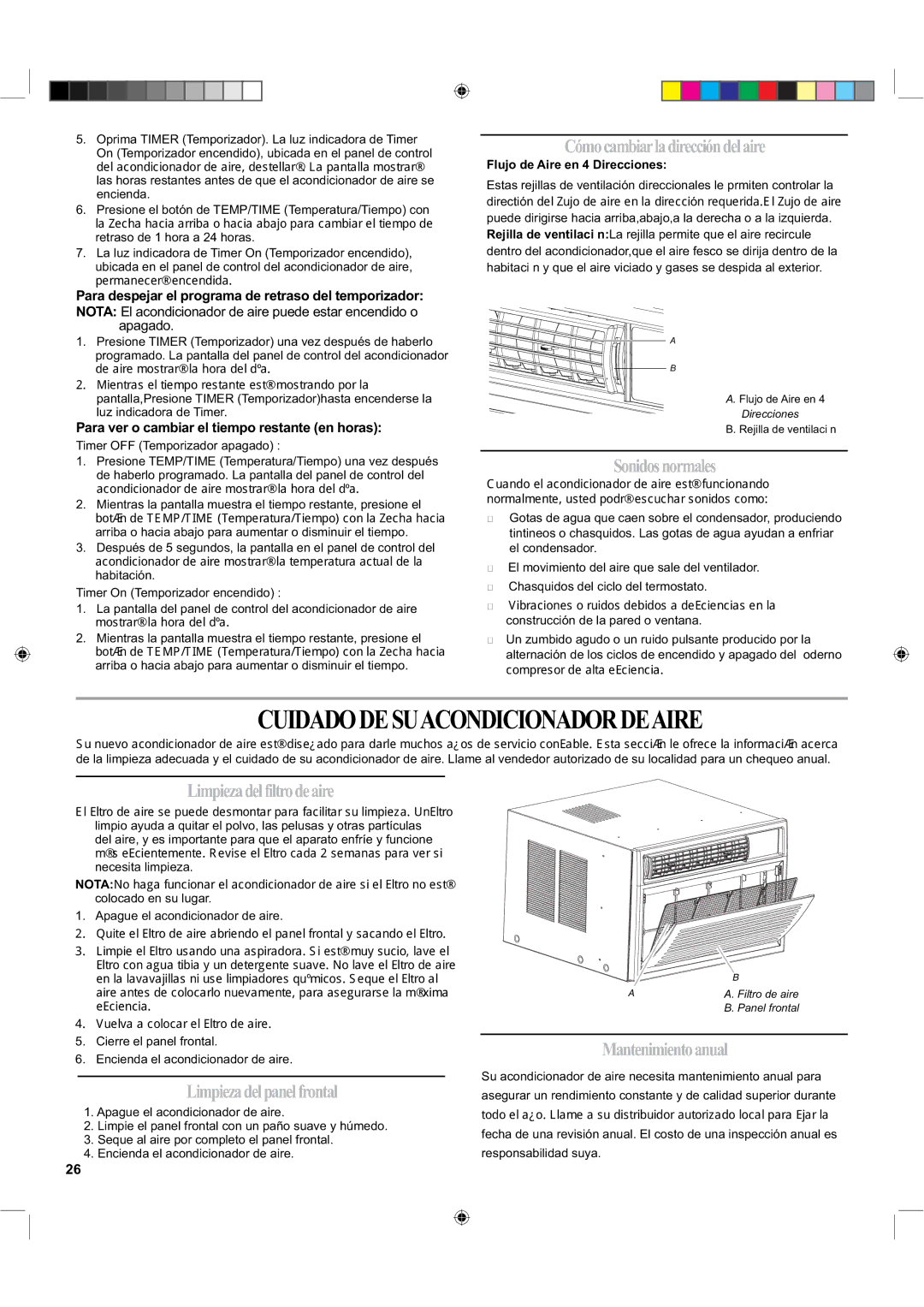 Haier ESA424K-L manual Cuidadodesuacondicionadordeaire 