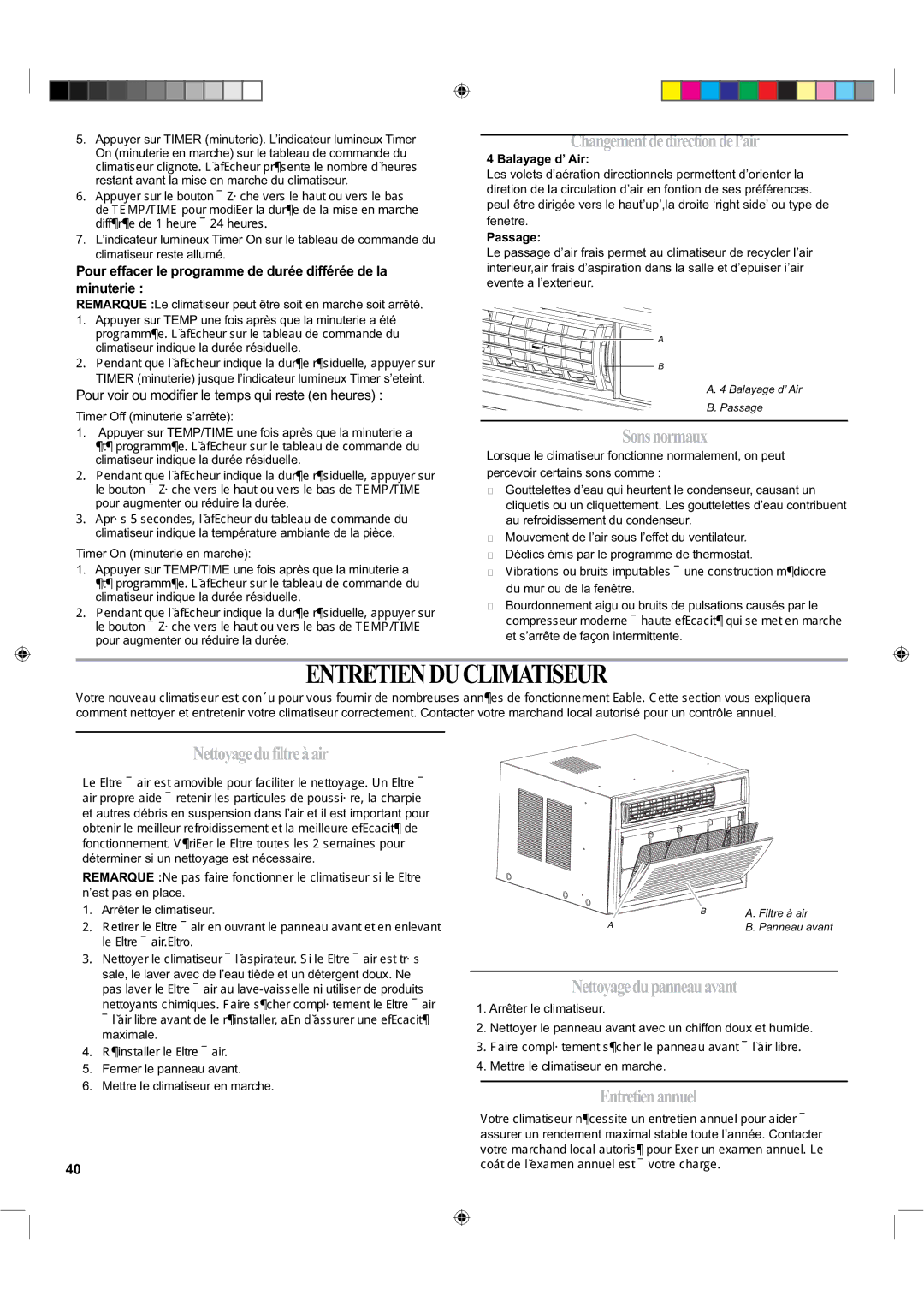 Haier ESA424K-L manual Entretienduclimatiseur 