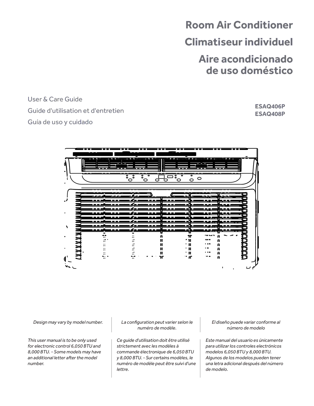 Haier ESAQ408P, ESAQ406P user manual 