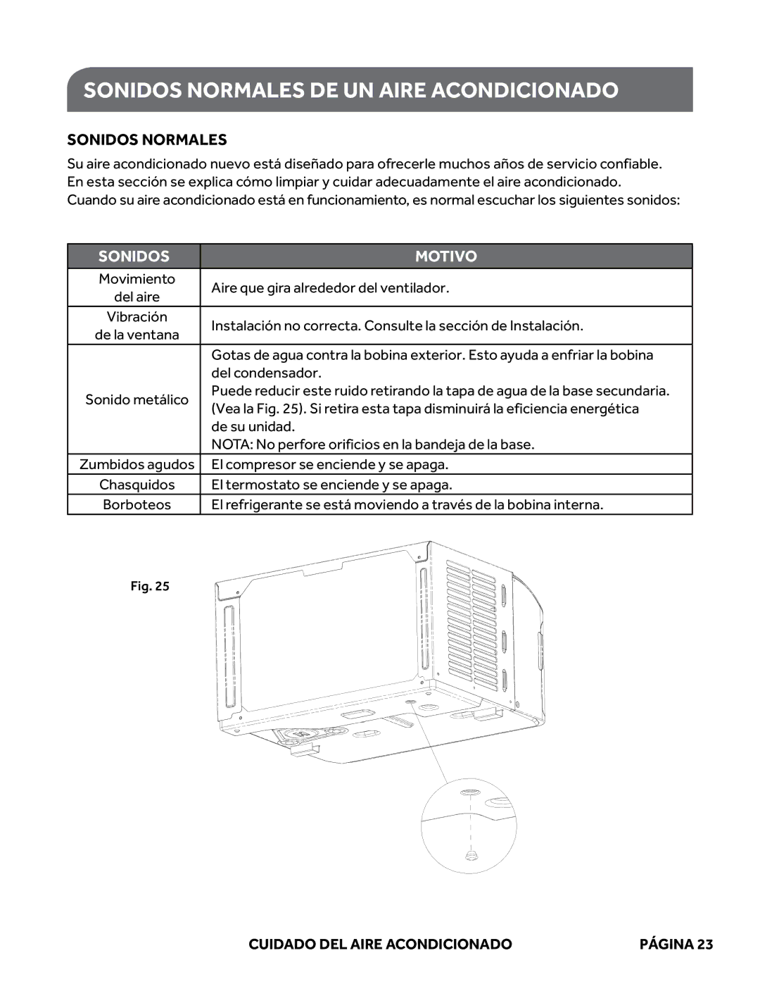 Haier ESAQ406P, ESAQ408P user manual Sonidos Normales DE UN Aire Acondicionado 