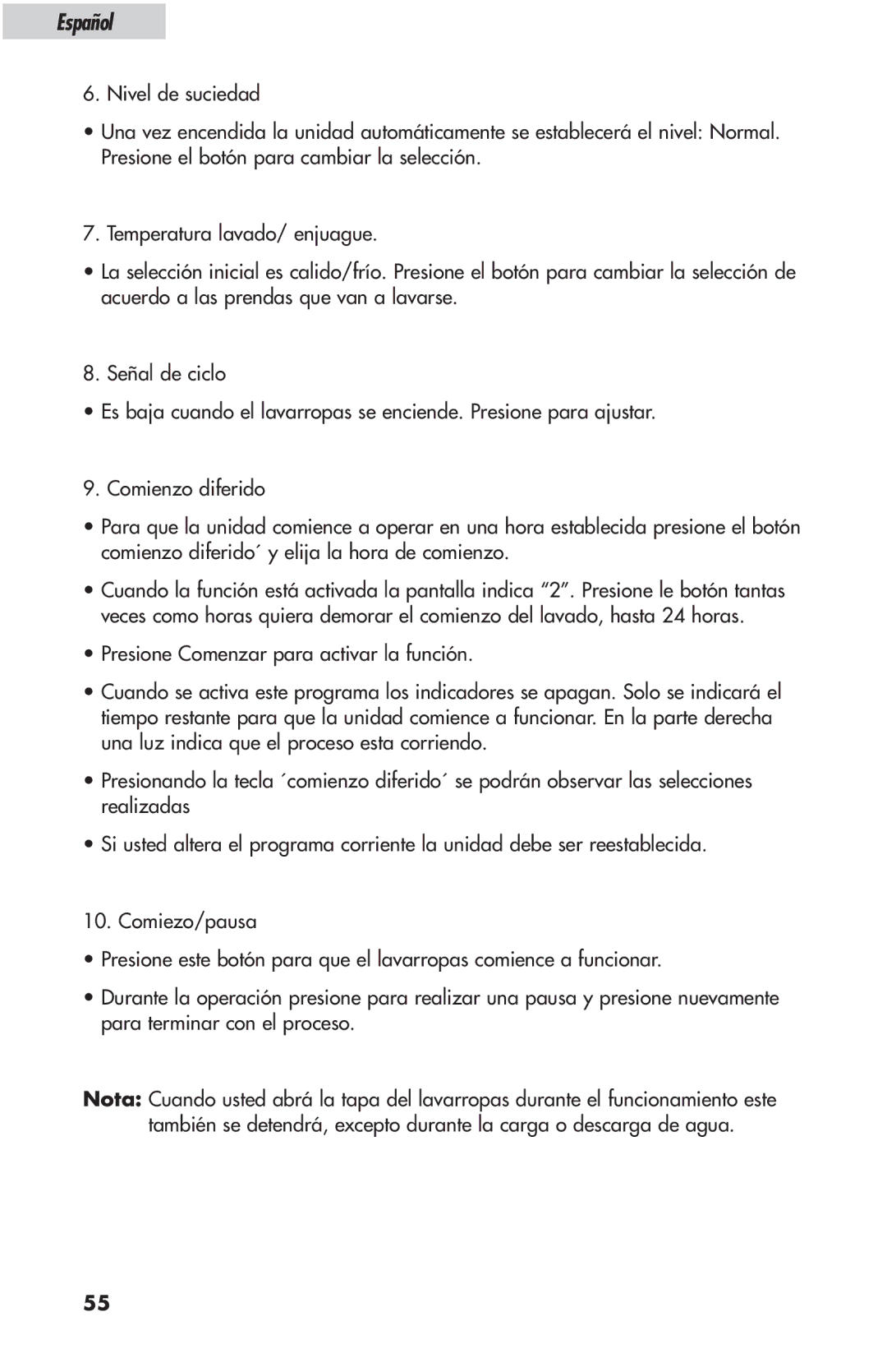 Haier ESL-T21 user manual Español 