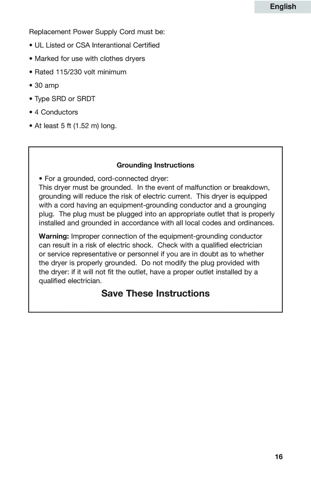 Haier GDZ5-1C user manual Grounding Instructions, For a grounded, cord-connected dryer 