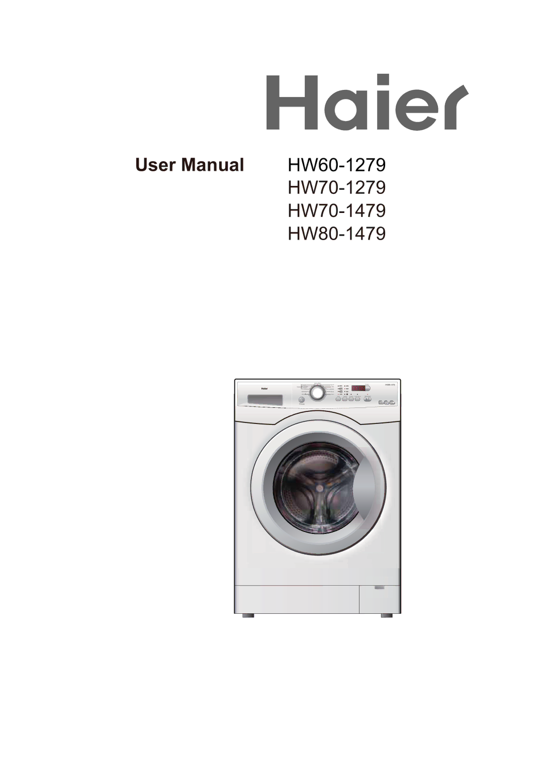 Haier Haier washing machine user manual HW70-1279 