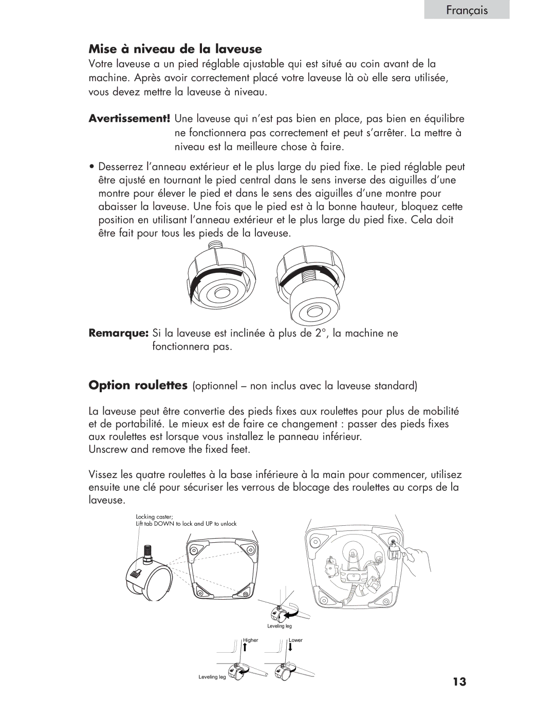 Haier Haier user manual Mise à niveau de la laveuse 