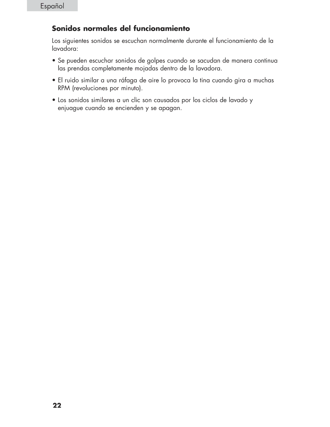 Haier Haier user manual Sonidos normales del funcionamiento 