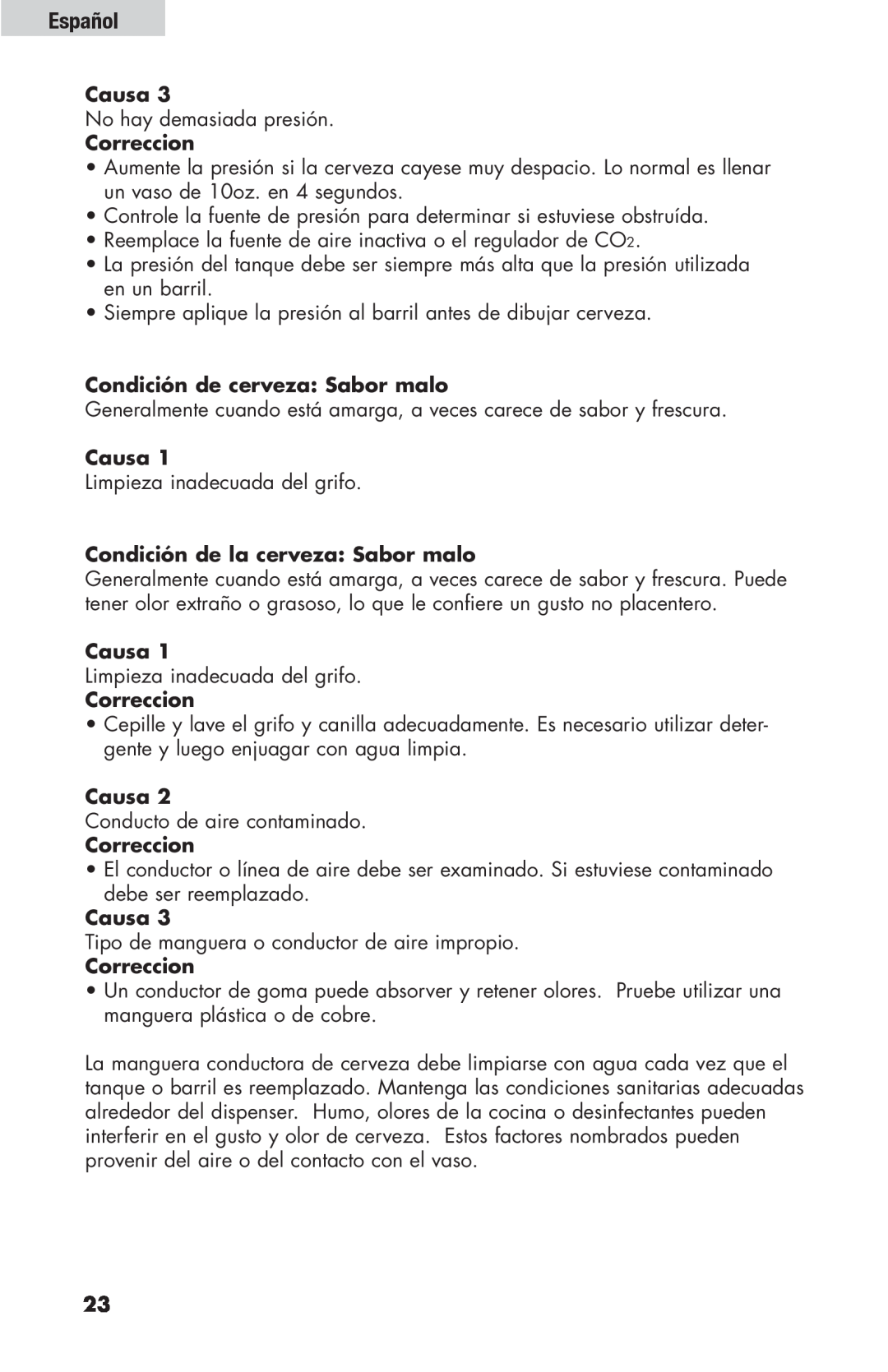 Haier HBF205E user manual Español 