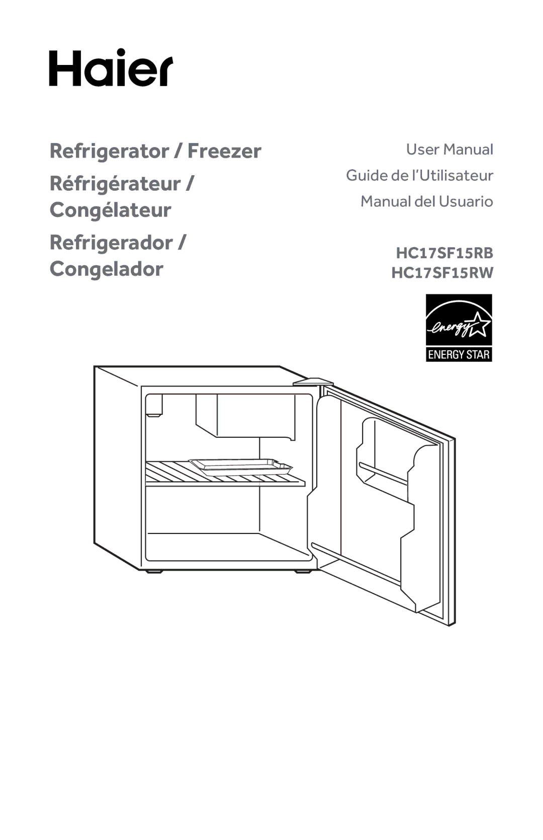 Haier user manual HC17SF15RB HC17SF15RW 