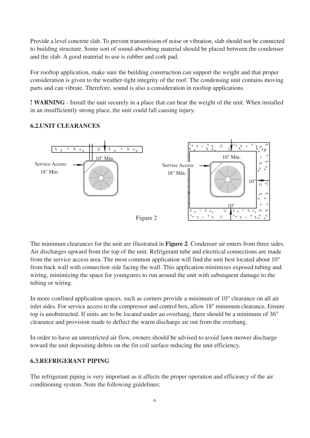 Haier HC18-60A1VAR/S, HC18-60C1VAR, HC18-60D1VAR operation manual Unit Clearances 