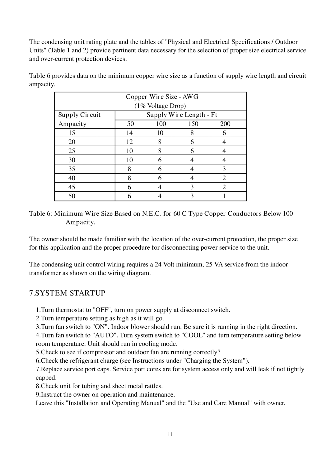 Haier HC24D2VAR, HC42D2VAR, HC36D2VAR, HC30D2VAR, HC18D2VAR operation manual System Startup 