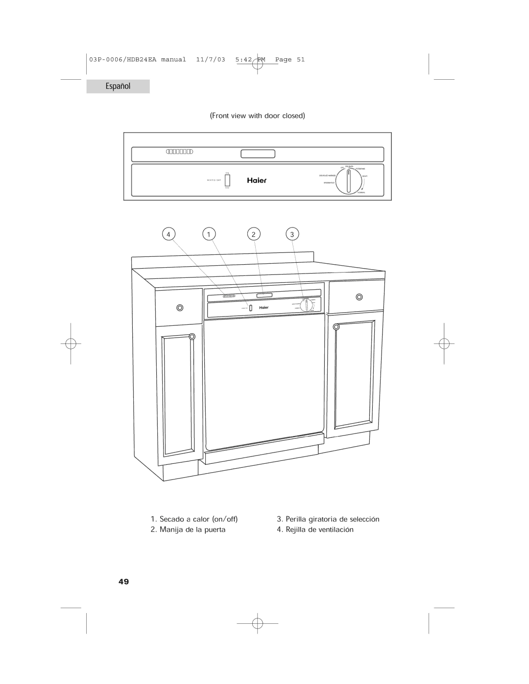 Haier HDB24EA manual 