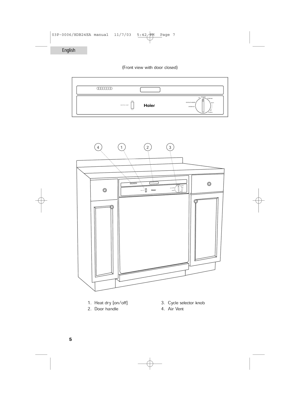 Haier HDB24EA manual 