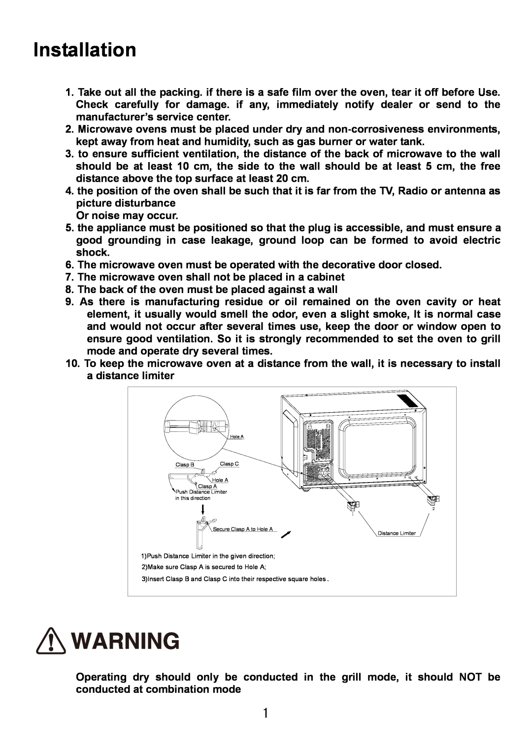 Haier HDM-2070EG manual Installation 