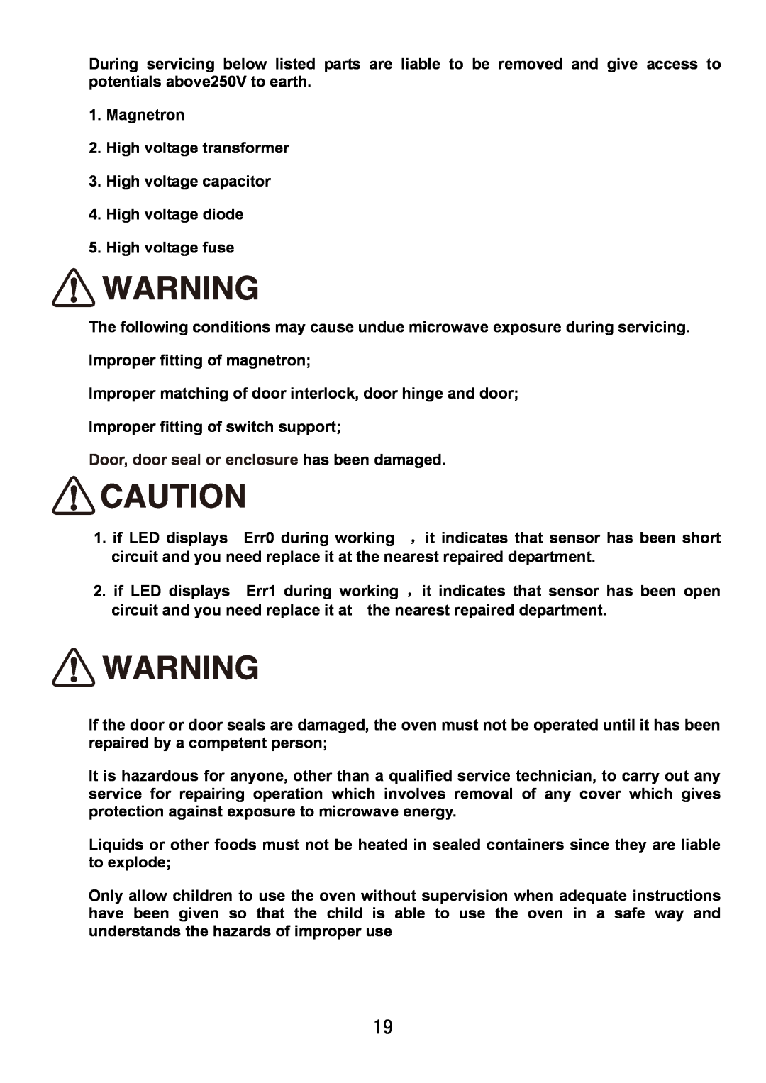 Haier HDM-2070EG manual Door, door seal or enclosure has been damaged 