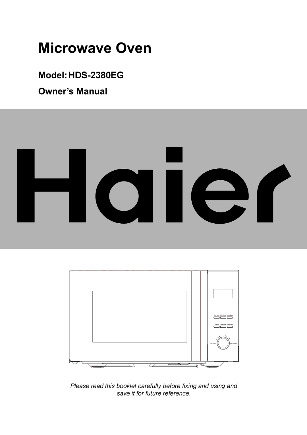 Haier HDS-2380EG manual 