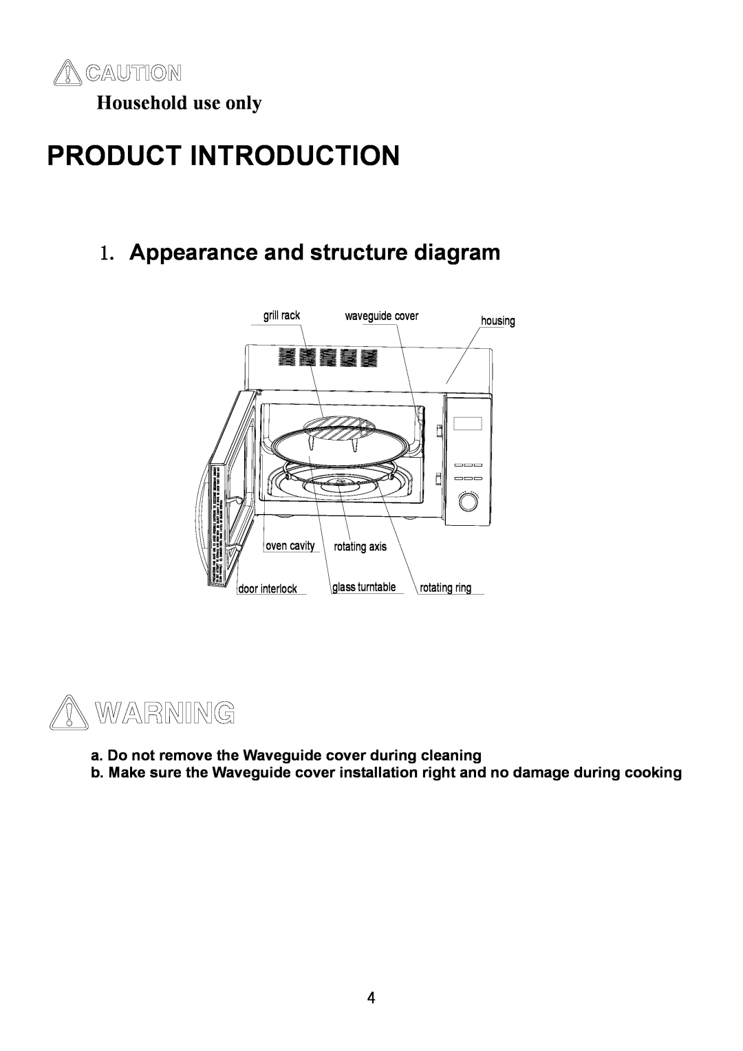 Haier HDS-2380EG manual Product Introduction, Appearance and structure diagram, Household use only 