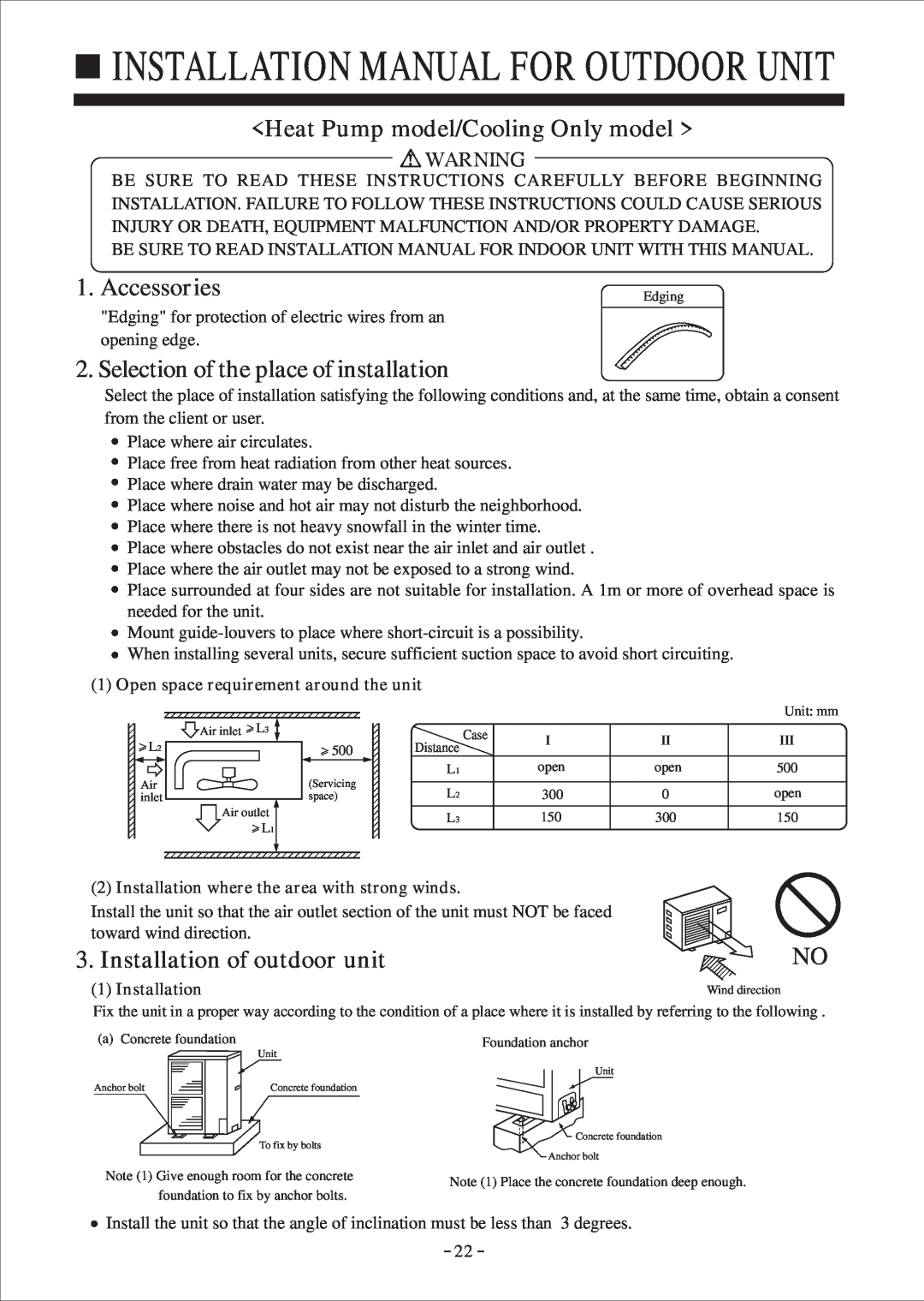 Haier HDU-28H03/H, HDU-24H03/H Installation Manual For Outdoor Unit, <Heat Pump model/Cooling Only model >, Accessories 