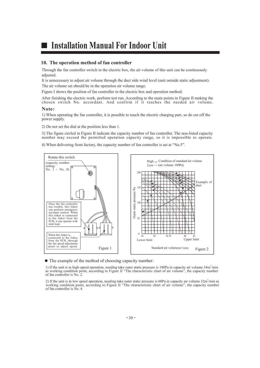 Haier HDU-42HF03/H installation manual Operation method of fan controller, Rotate this switch 