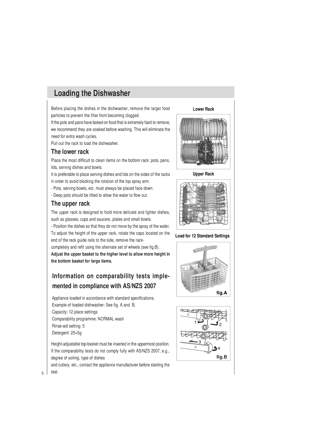 Haier HDW100SCT, HDW100WCT manual Loading the Dishwasher, Lower rack, Upper rack 