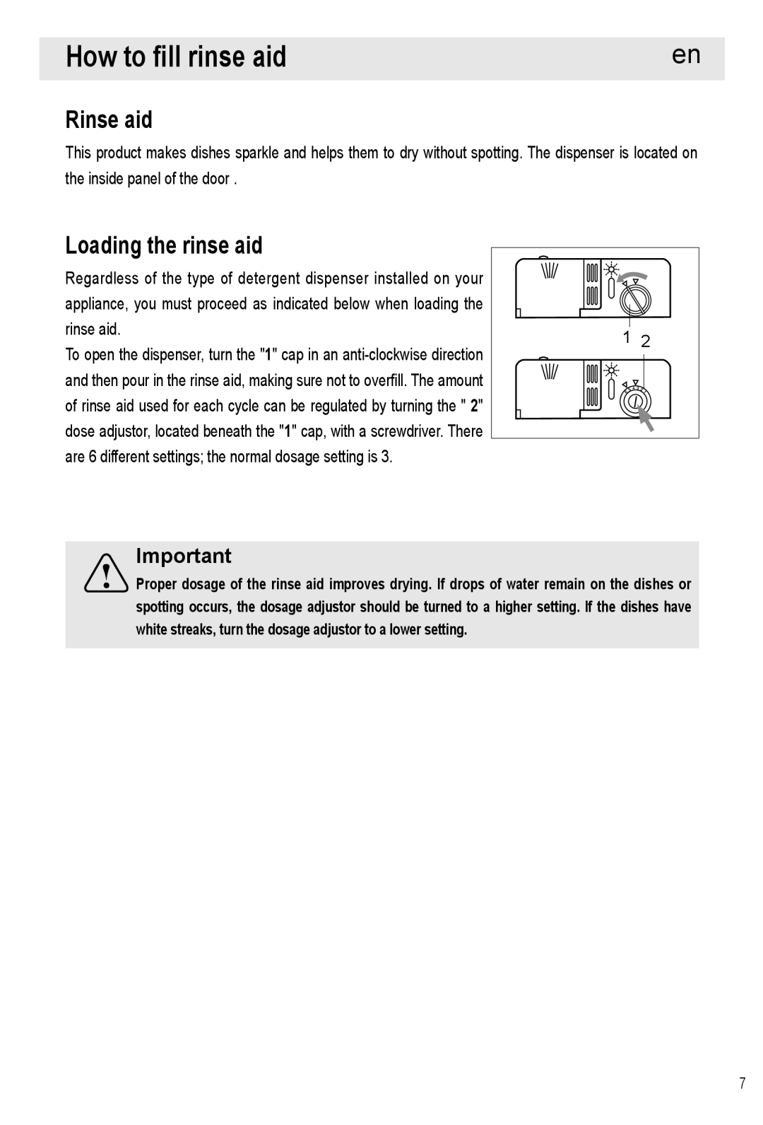 Haier HDW12-SFE1 operation manual How to fill rinse aid, Rinse aid, Loading the rinse aid 