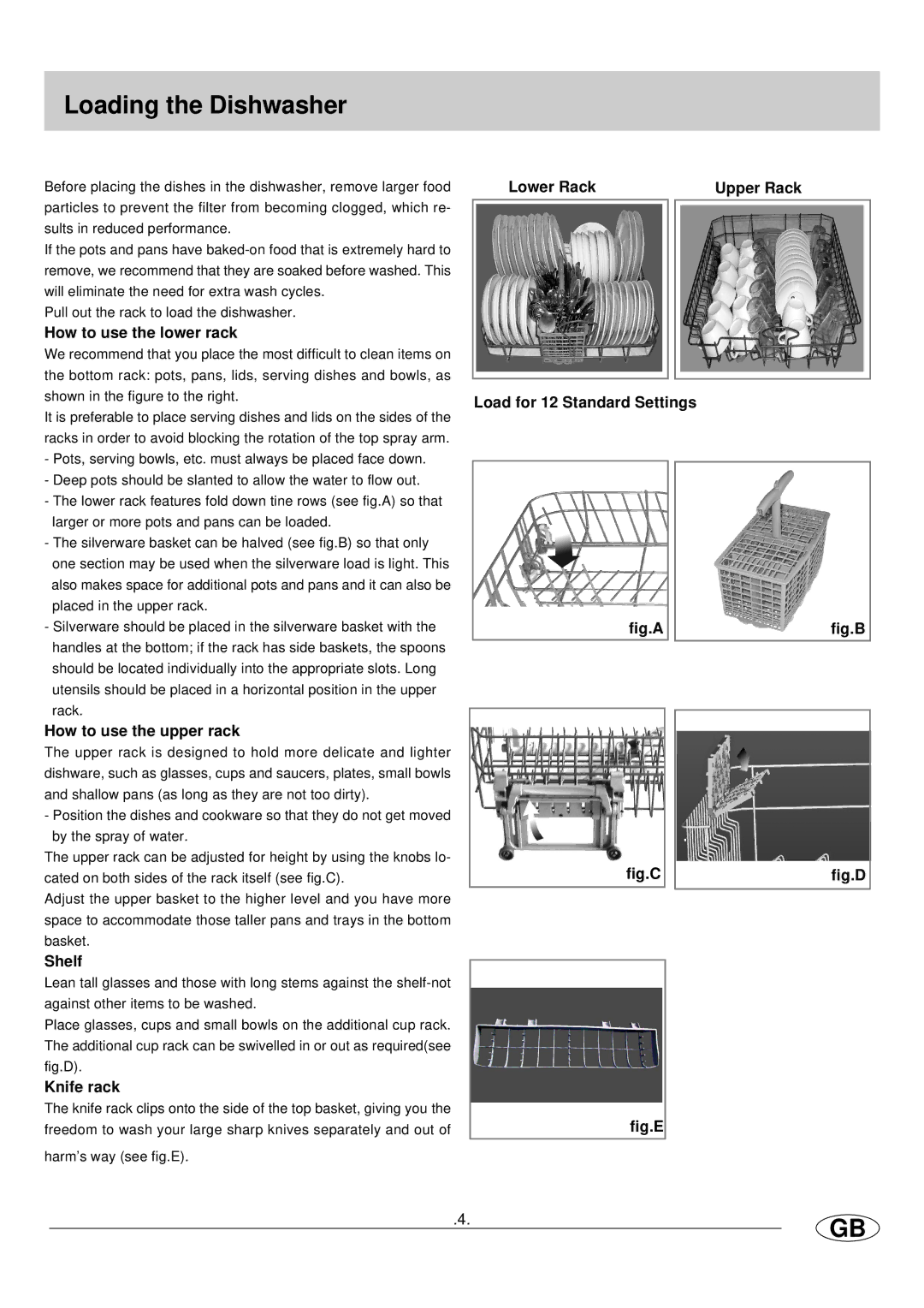 Haier HDW300WH, HDW300SS manual Loading the Dishwasher 