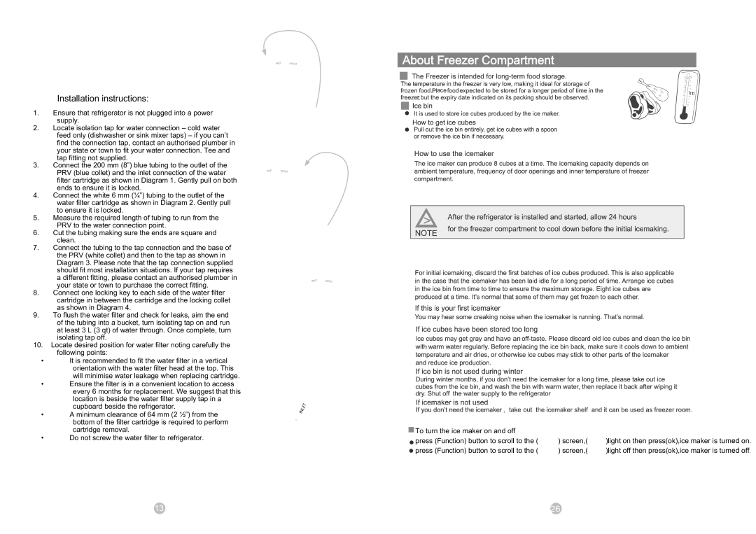 Haier HFD647ASS, HFD647SS, HFD647WISS manual Installation instructions 