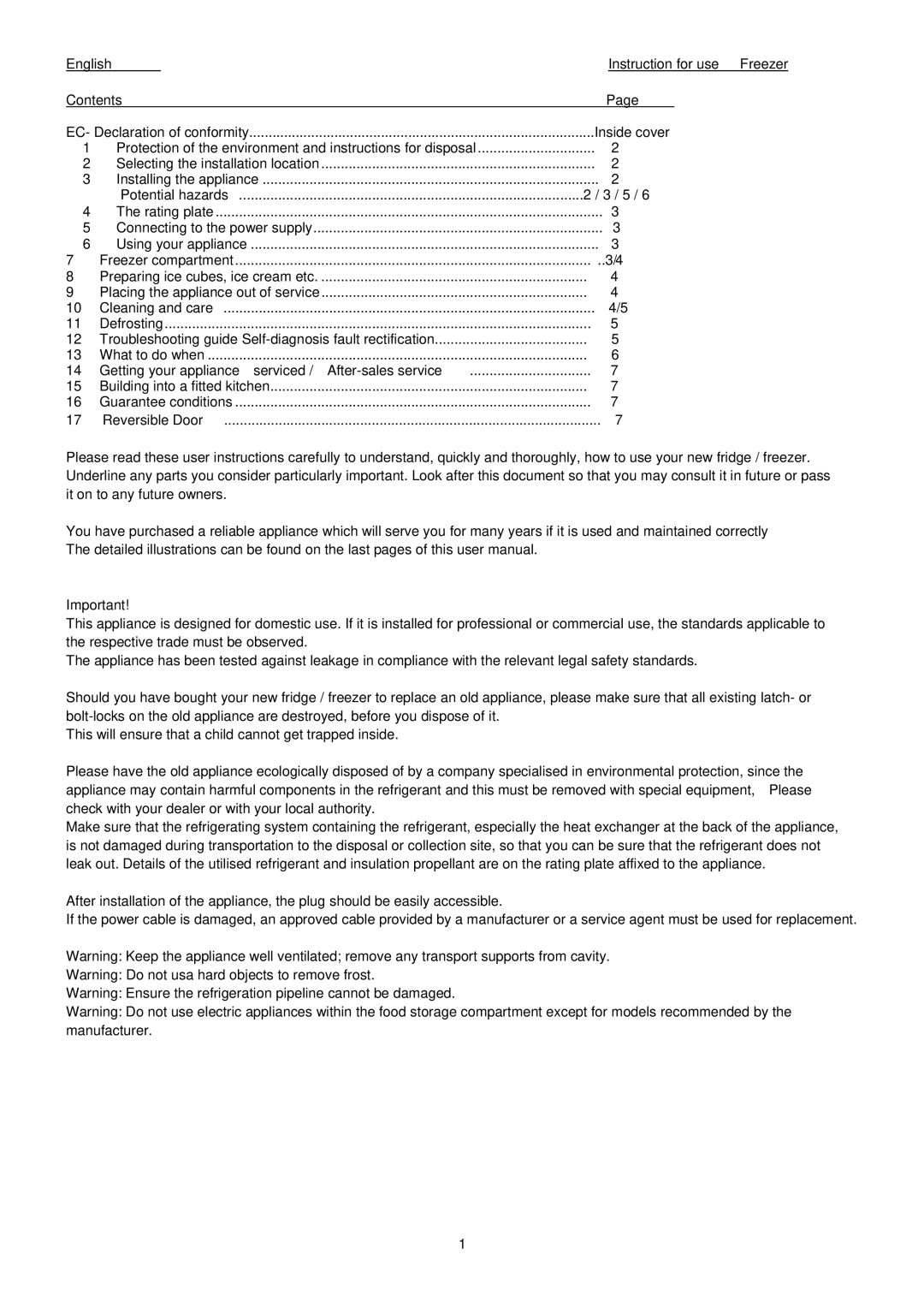 Haier HFH-50 manual Contents, Getting your appliance serviced / After-sales service 