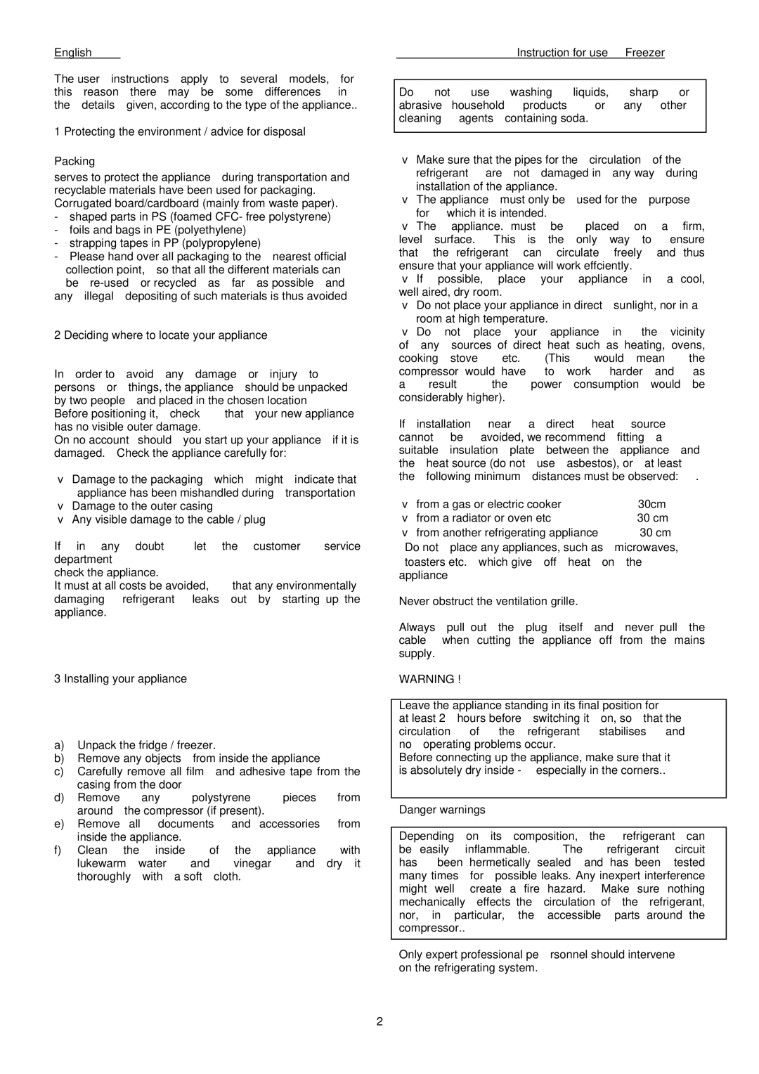 Haier HFH-50 manual Protecting the environment / advice for disposal Packing, Deciding where to locate your appliance 