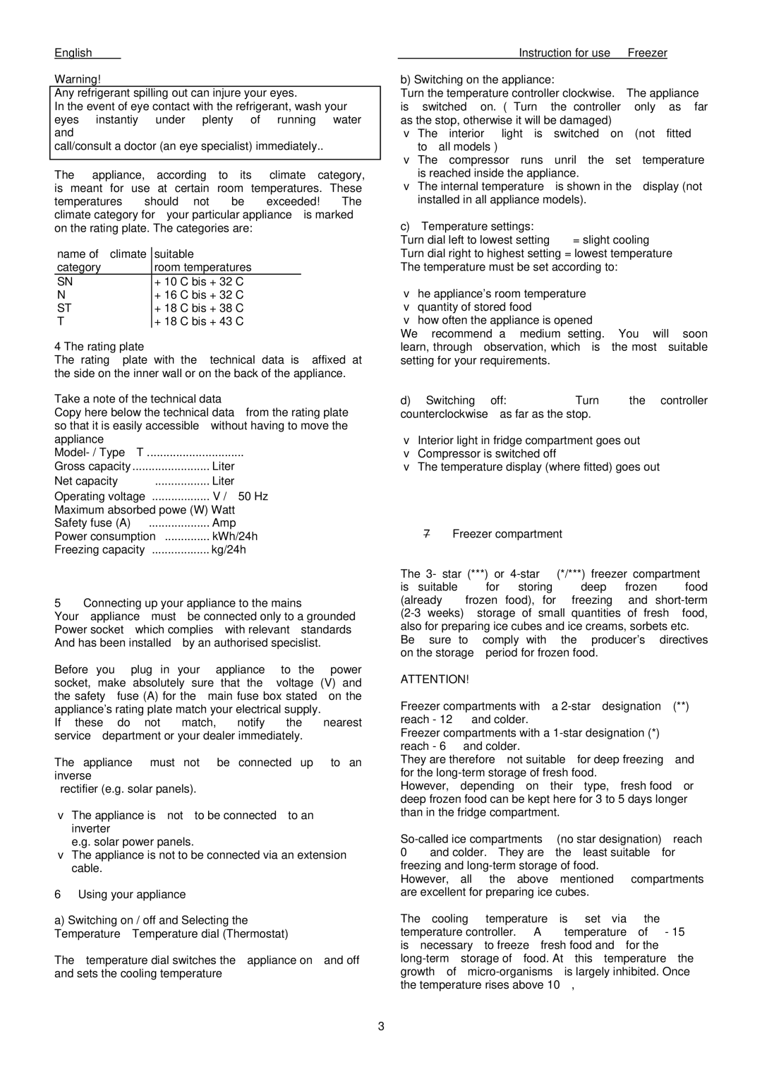 Haier HFH-50 manual Rating plate, Take a note of the technical data, Connecting up your appliance to the mains 