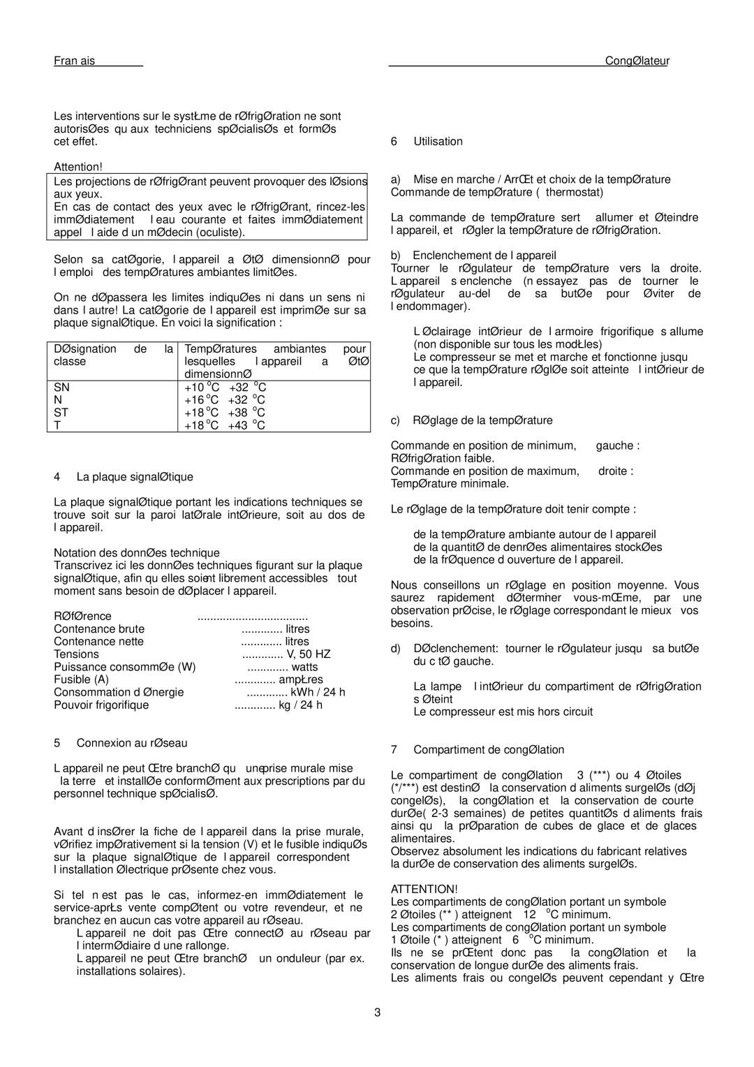 Haier HFH-50 La plaque signalétique, Notation des données technique, Connexion au réseau, Enclenchement de l’appareil 