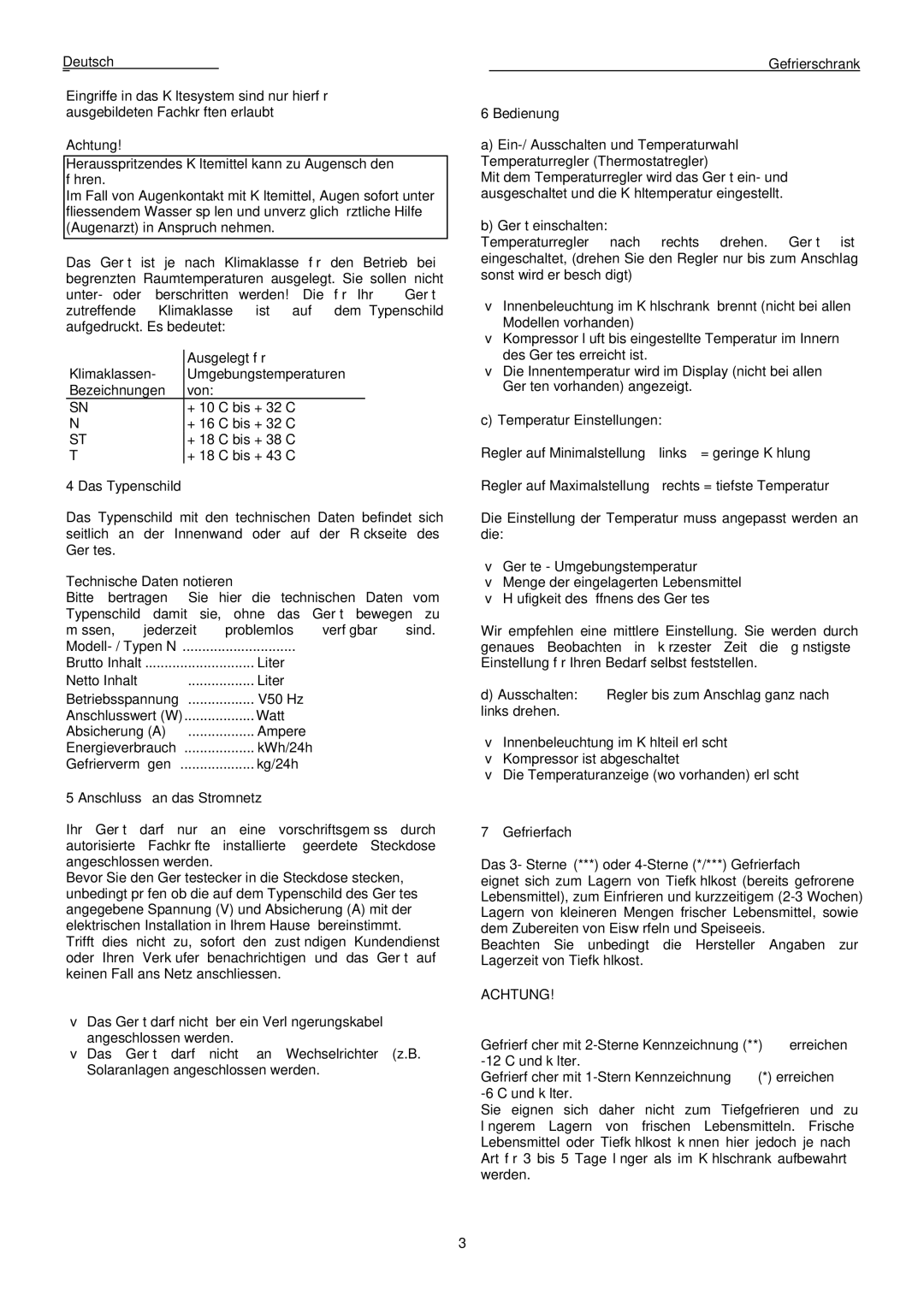 Haier HFH-50 manual Das Typenschild, Technische Daten notieren, Gerät einschalten, Temperatur Einstellungen 