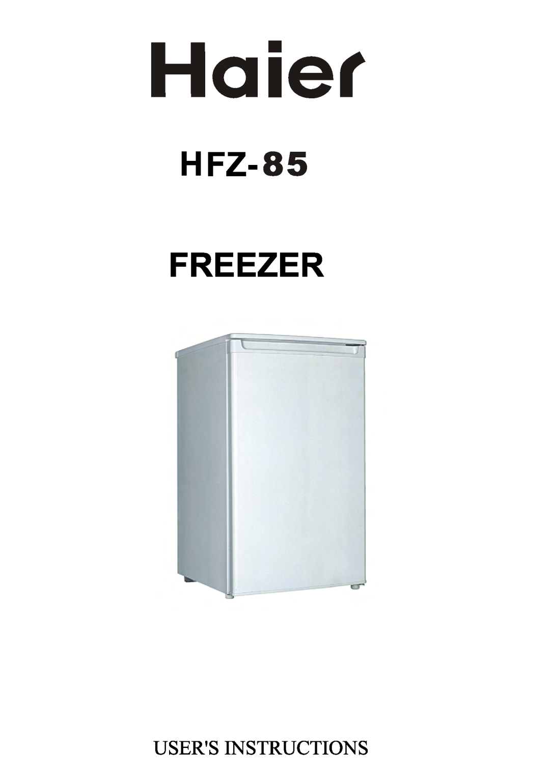 Haier HFZ-85 manual 
