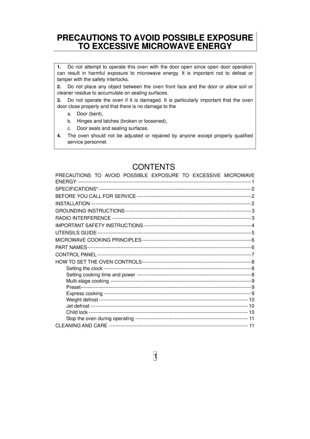 Haier HGN-36100EB owner manual Contents 