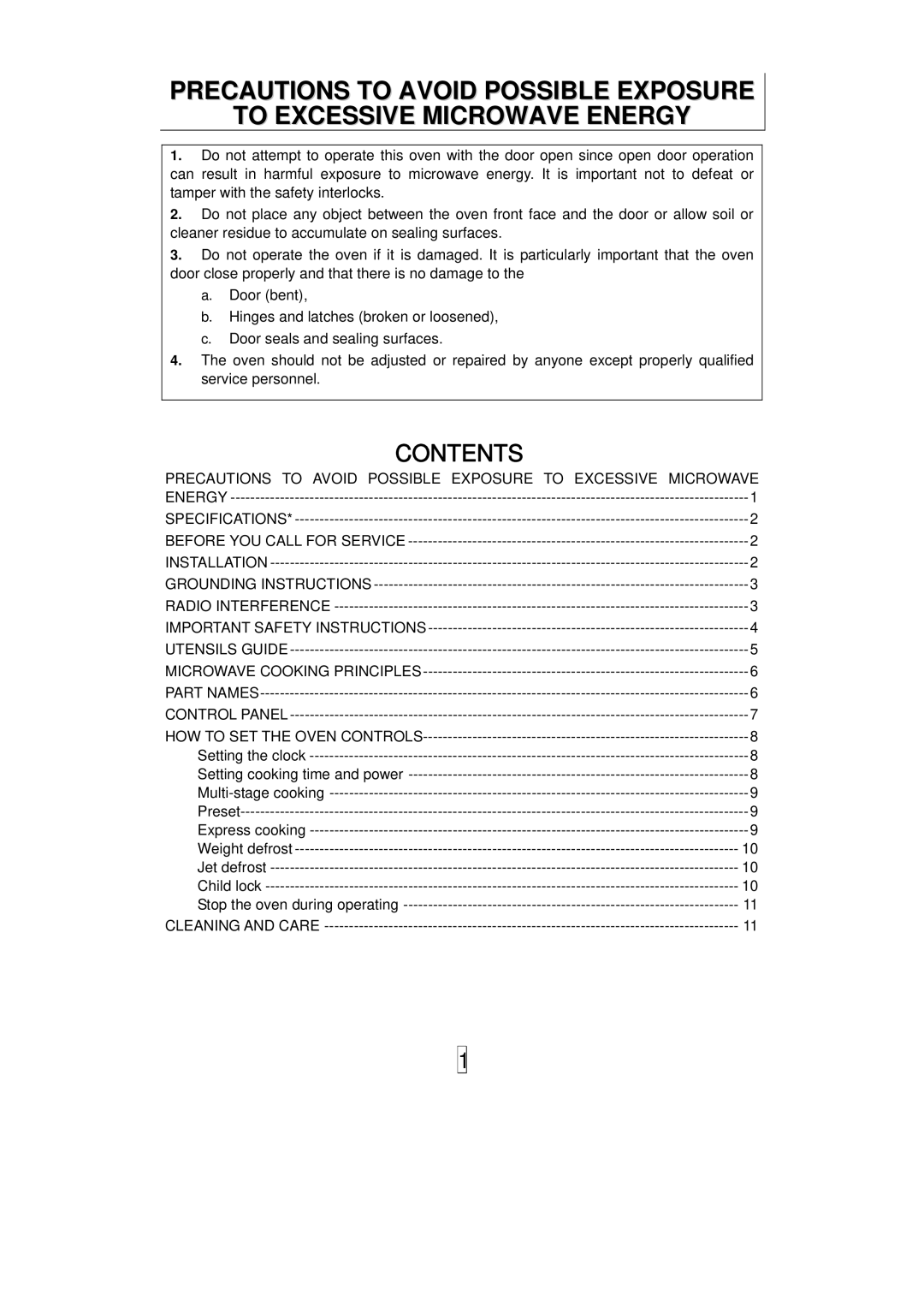 Haier HGN-45100ES ( B ) owner manual Contents 