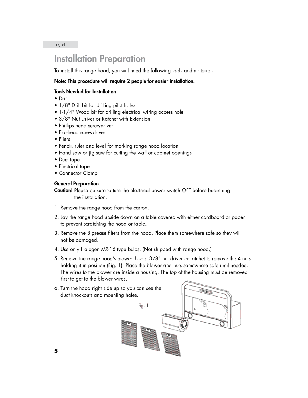 Haier HHX6130 user manual Installation Preparation 