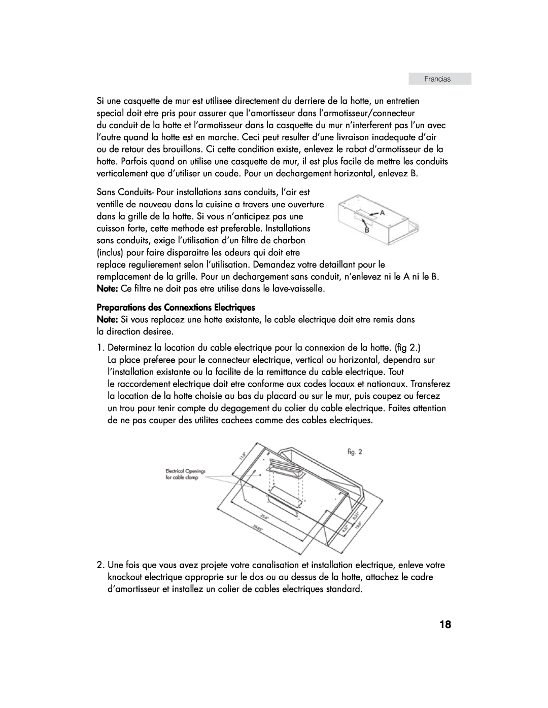 Haier HHX6130 user manual Preparations des Connextions Electriques 