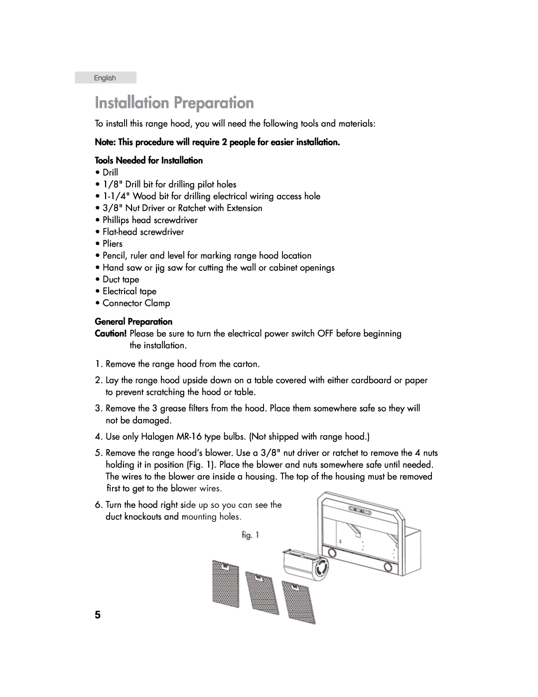 Haier HHX6130 user manual Installation Preparation 