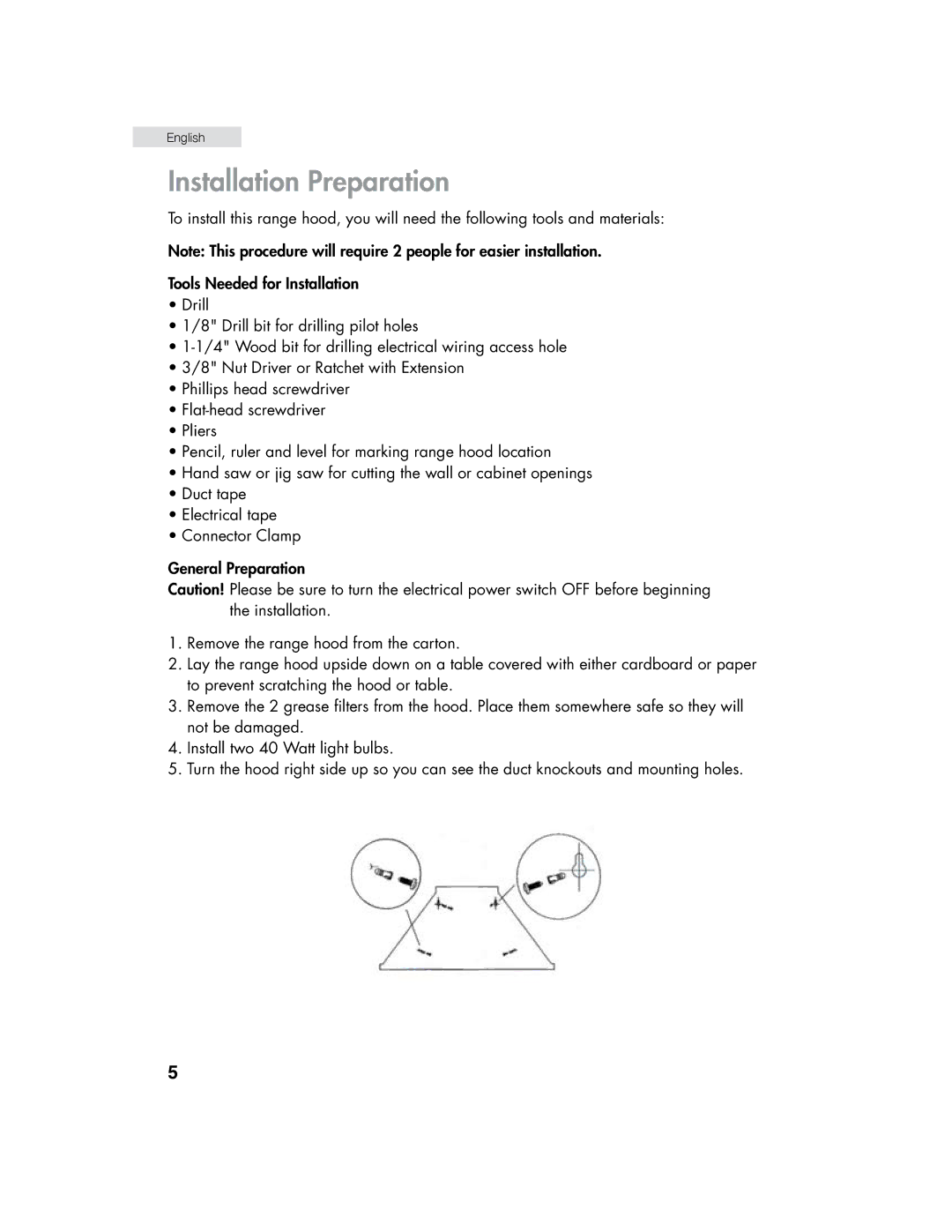 Haier HHX7130 user manual Installation Preparation 