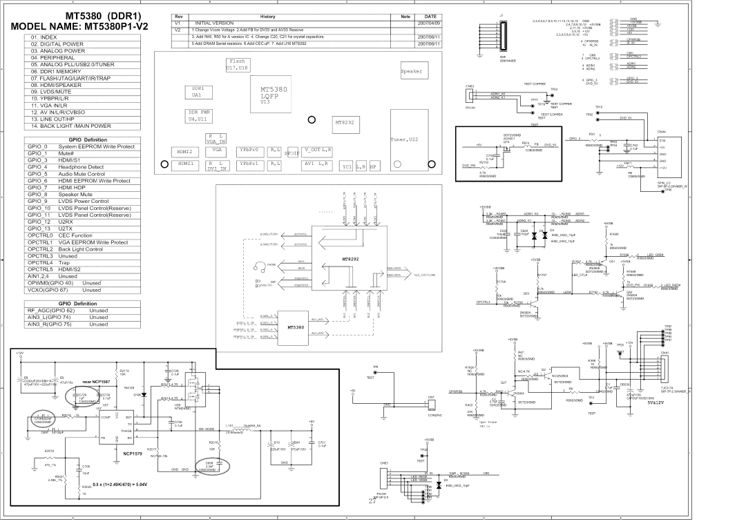 Haier HL42XR1 service manual MT5380 DDR1 