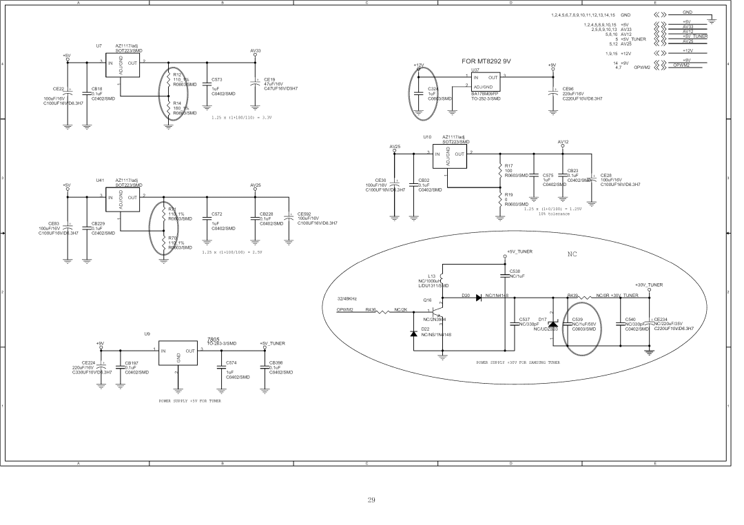 Haier HL42XR1 service manual 71CO4O2/SMD, Out, CE3O, Smd, Nc/N, IO4O2/SMD, OPWM2, NC/0R +30 Tuner 