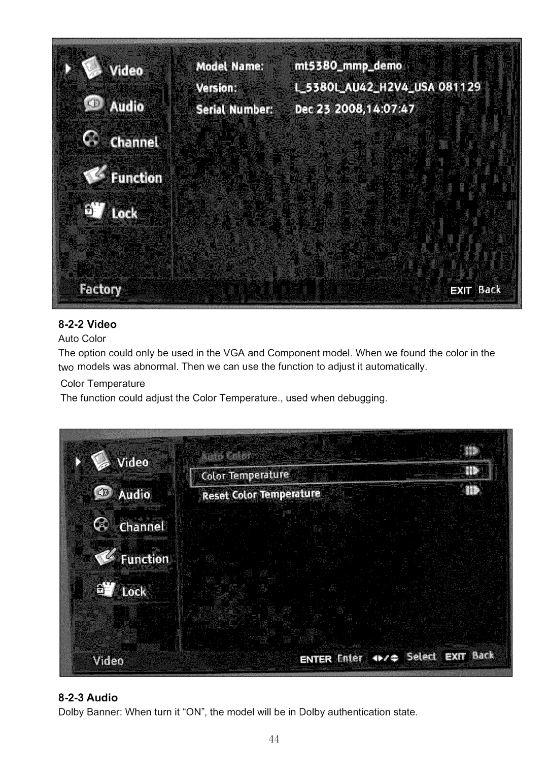 Haier HL42XR1 service manual Video 