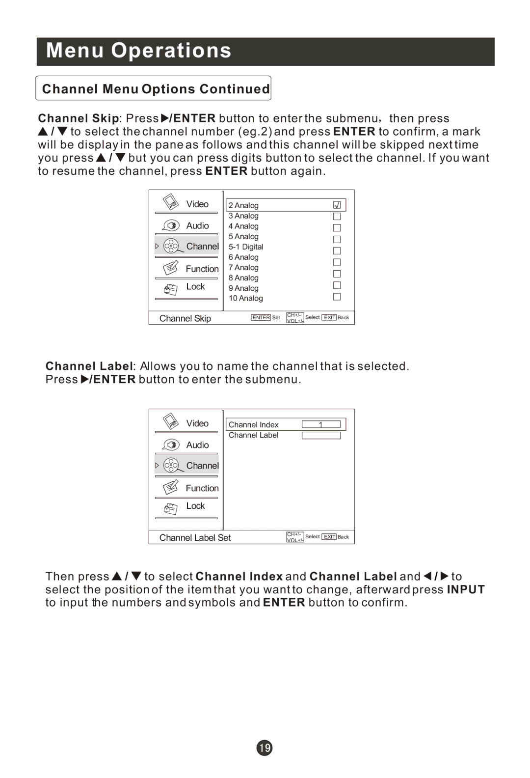 Haier HL19K1, HLC22R1, HLC19K1, HLC19R1, HL22F1, HL22K1, HL22R1, HL19R1, HLC22K1 user manual Channel Skip 